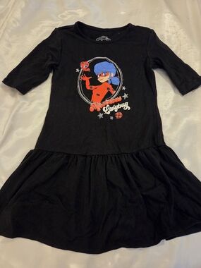 Miraculous Ladybug Dress Girls Size 6/6X Black Character Dress Marinette Ladybug